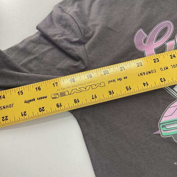 Chevrolet Corvette Girl’s Long Sleeve T Shirt Gray Pink Green Size Large 10/12 - Picture 5 of 7